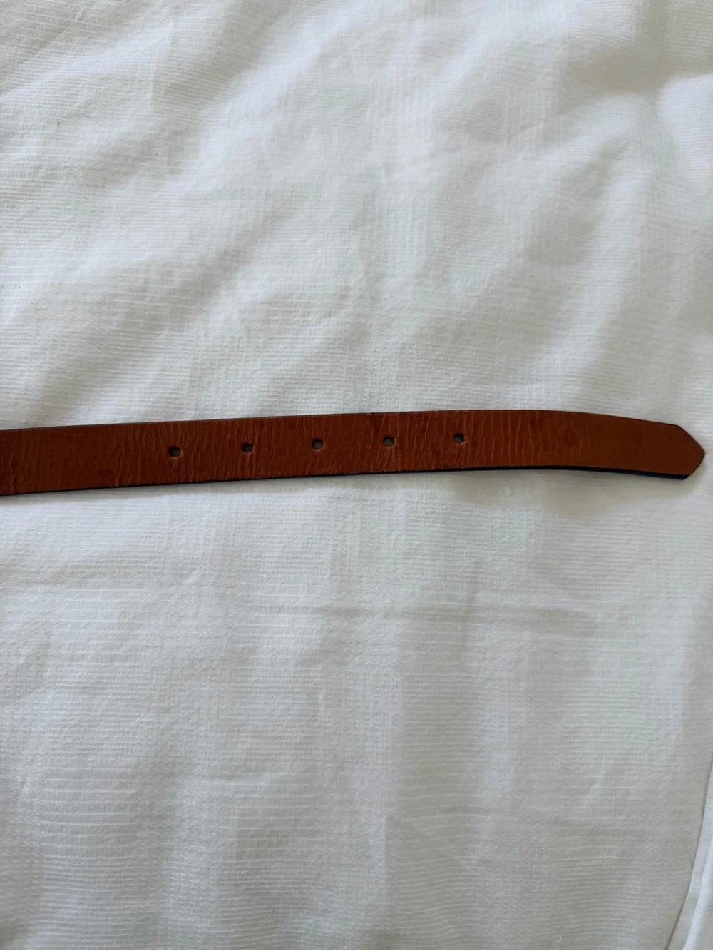Coach Tan Leather Belt with Silver Buckle